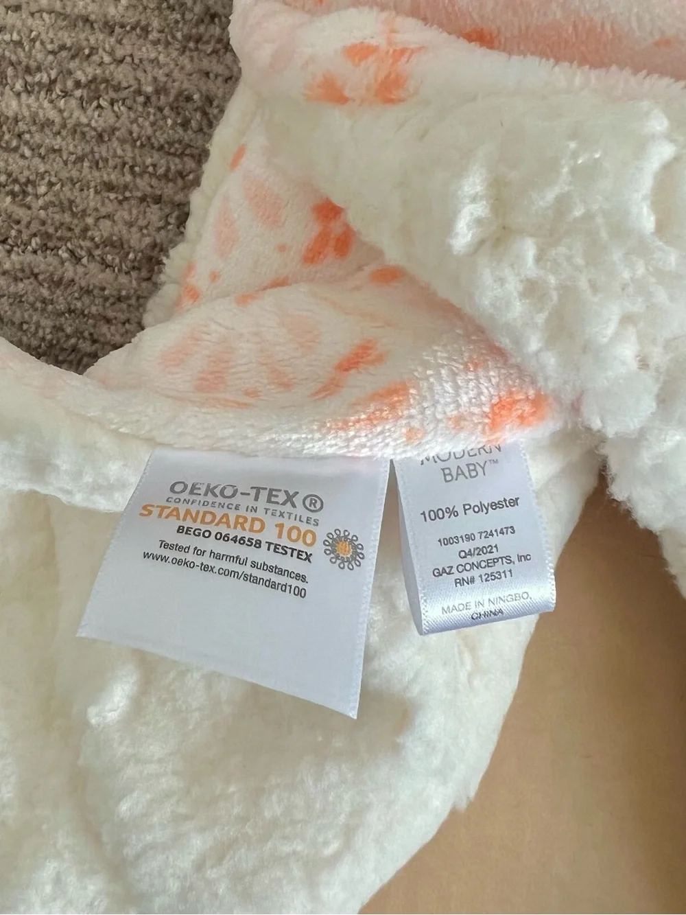 NWT Modern Baby Neon Floral Baby Blanket